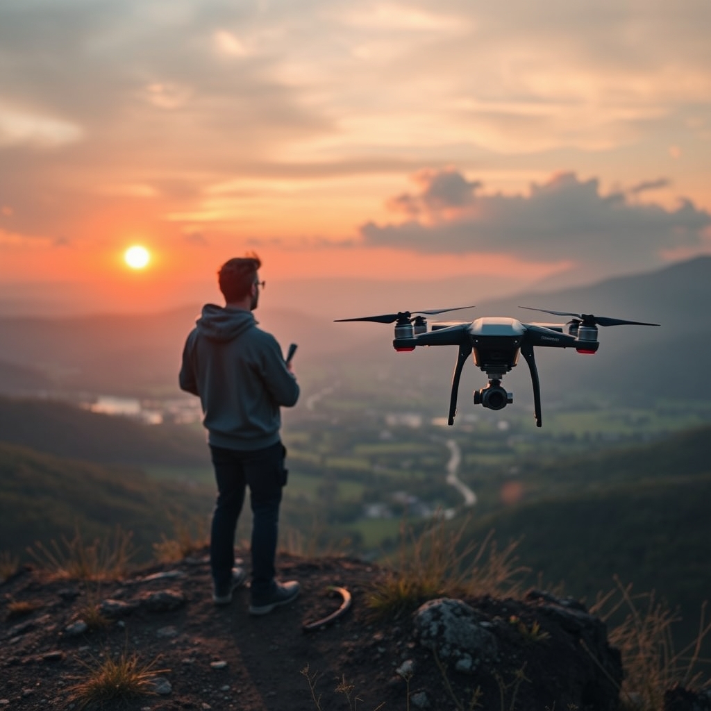 SkyLens team piloting a drone